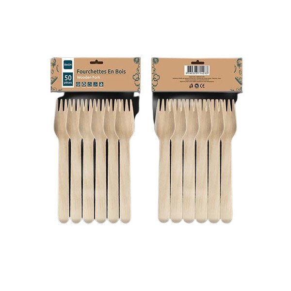 Fourchettes RIMON en bois naturel 160 mm X50