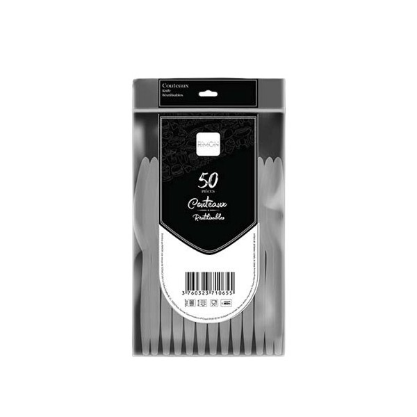 Couteaux RIMON plastique transparents réutilisables X50