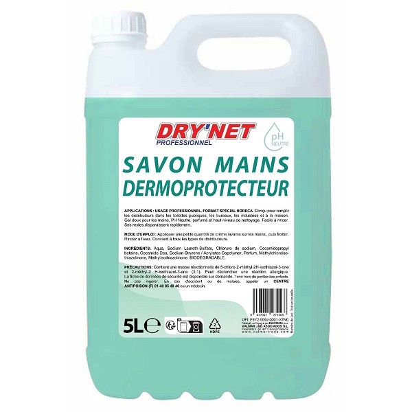 Savon mains DRY'NET professionnel dermoprotecteur 5 L