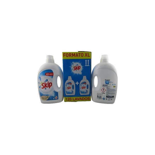 Lessive SKIP liquide actice clean 60 doses 2.7 L X2