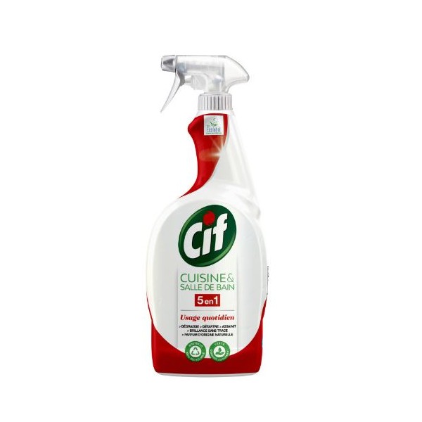 CIF NETTOYANT MÉNAGER CLEAN BOOST CUISINE ET SALLE DE BAIN 5 EN 1 750